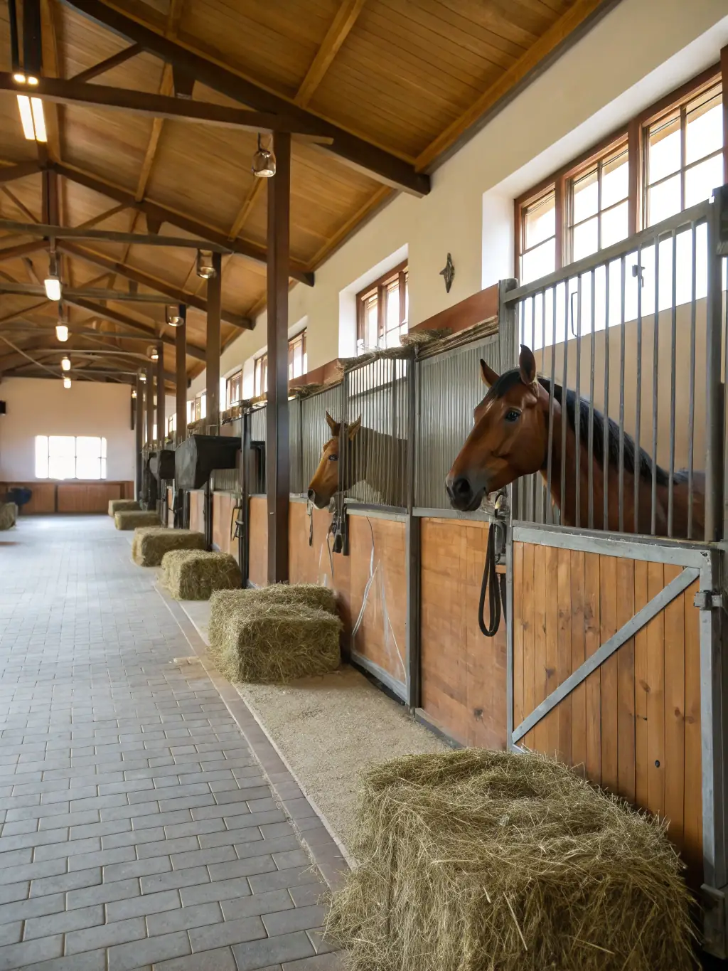 Volunteers assisting with horse care and stable management at OH GAL' EAUX, emphasizing the importance of responsible horsemanship.